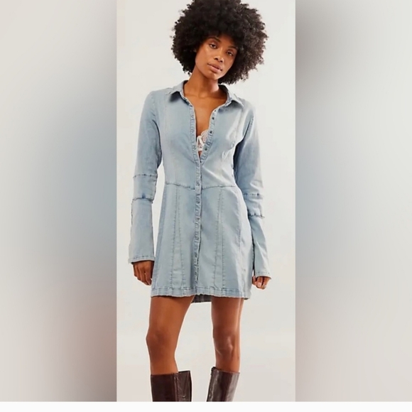 Free People Thea Mini Dress - Picture 1 of 6
